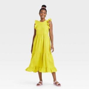 Flutter Sleeveless Tiered Dress